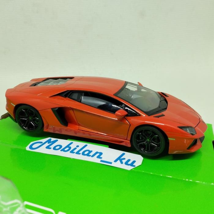 READY Diecast Lamborghini Aventador LP700-4 Welly Nex 1:24 Kuning Mainan Mobil Anak SIAP KIRIM