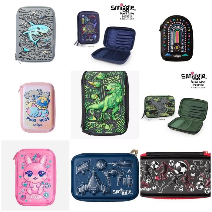 

READY Smiggle Hardtop Pencil Case Pug Hug, Budz Bunny, Shark, Astronot/ori