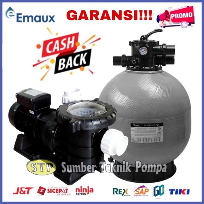 Pompa Air Kolam Renang 1HP Sand Filter 16" Paket Kolam Renang