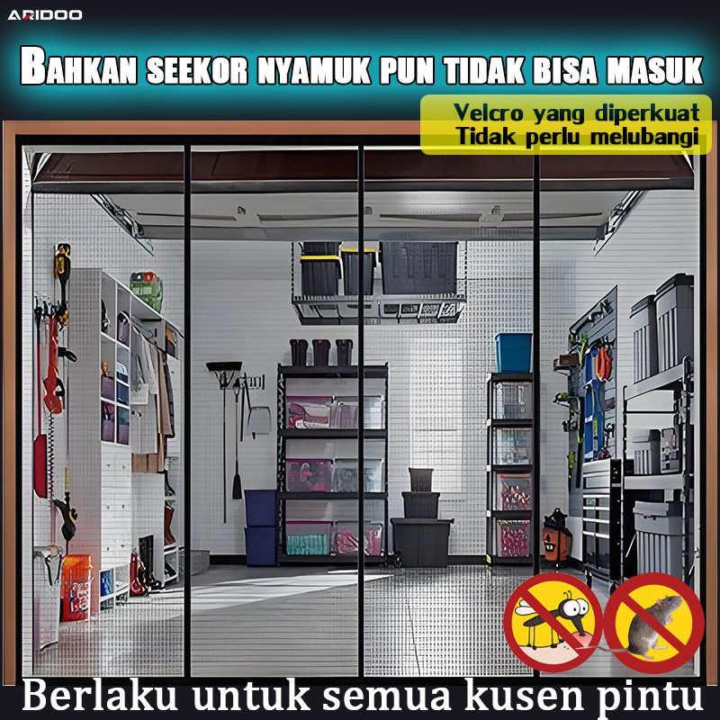 ARIDOO Tirai Pintu kamar / Tirai Magnet Anti Nyamuk Kawat Nyamuk / Tirai Magnet Elegan bahan plastik