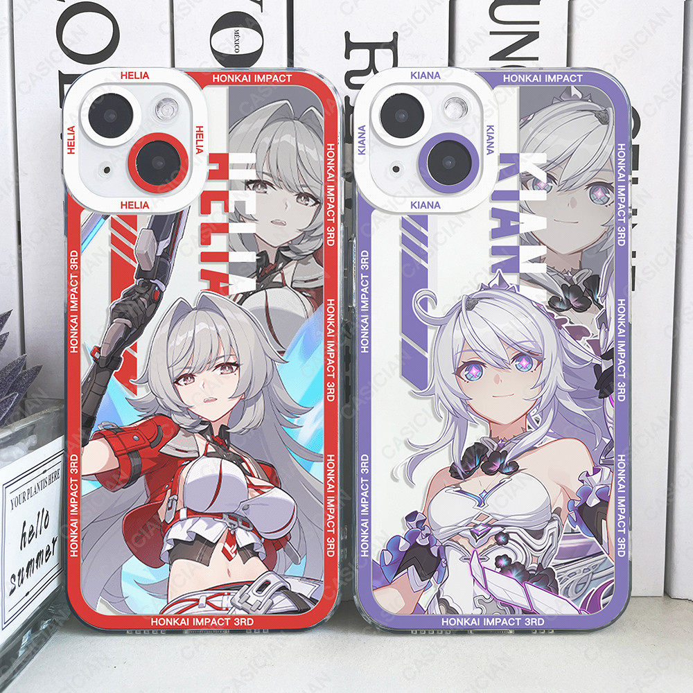 Case Motif Honkai Impact 3rd Erdos Helia Thelema Elysia Griseo Kiana Kaslana Phone Case For iPhone 1