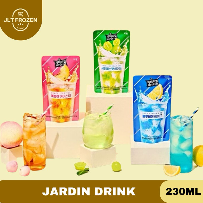 

Jardin Korean Drink / Jardin Peach Iced Tea / Minuman Korea Pouch / Blue Lemonade / Jardin Muscat Grape - 230 ml