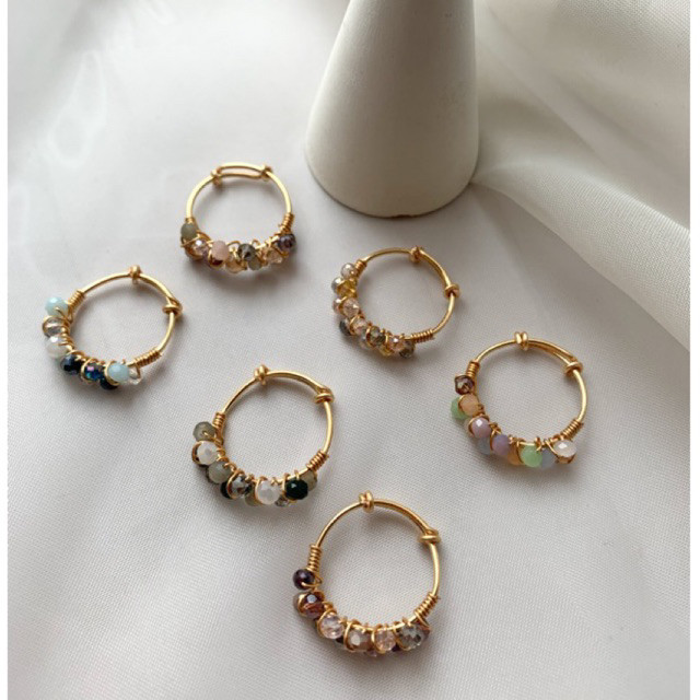 

BE.AKITA — Cincin Gemstone Adjustable Desain Korea