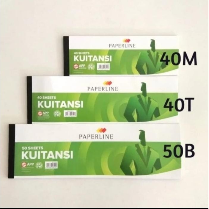 

AHHA Paperline/Sidu Buku Kwitansi ukuran Besar (32 x 10 cm) 50 lembar. - 40M