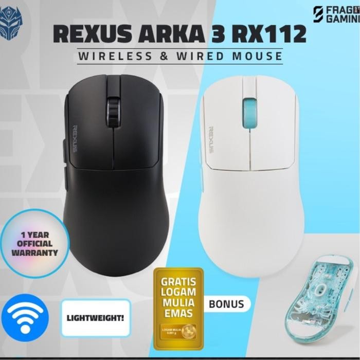 Rexus Arka 3 RX112 Mouse Gaming ARKA III RX-112 Arka3 - BLACK