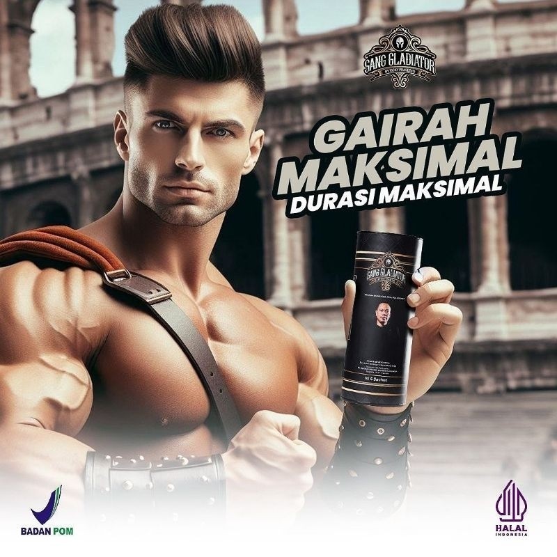 

Kopi Sang Gladiator by Vicky Prasetyo - Kopi Pria - Sudah Bpom - 1 Pack Isi 6 Sachet Sang Gladiator Coffee