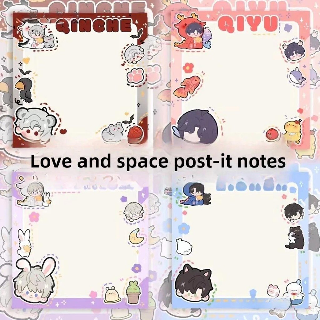 

Anime Love and Deepspace Sylus Memo Pad Sticky Notes Cute Stationery Label Notepad Planner Sticker Post School Supplies Gift