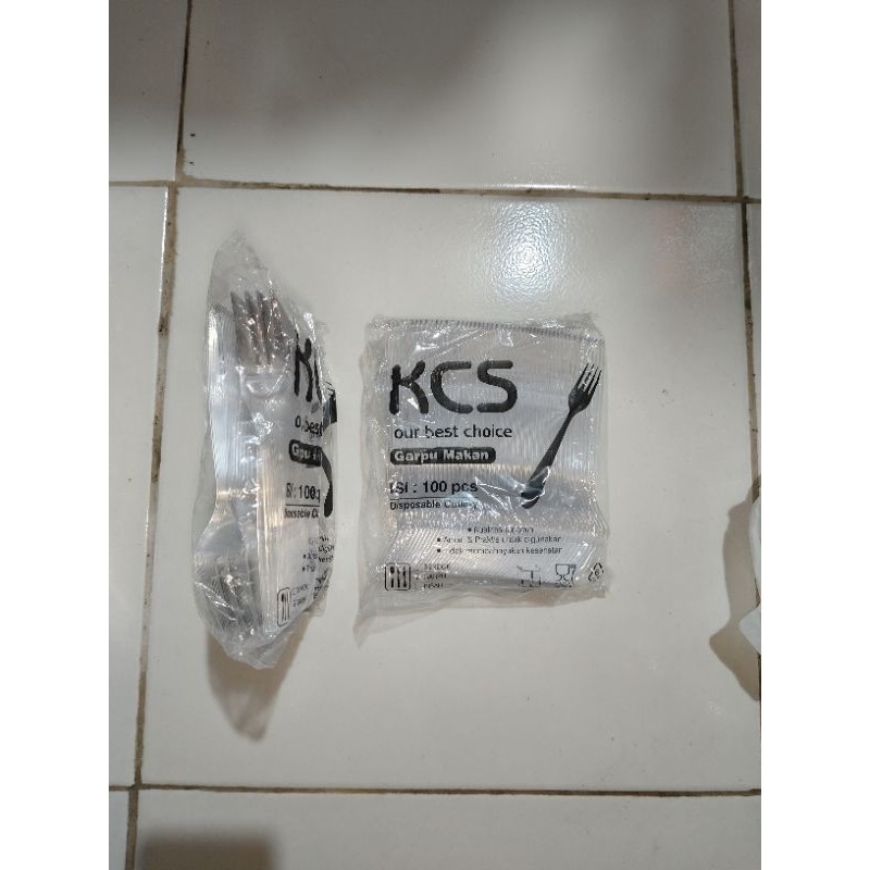 

Garpu Makan bening by KCS isi 100pcs