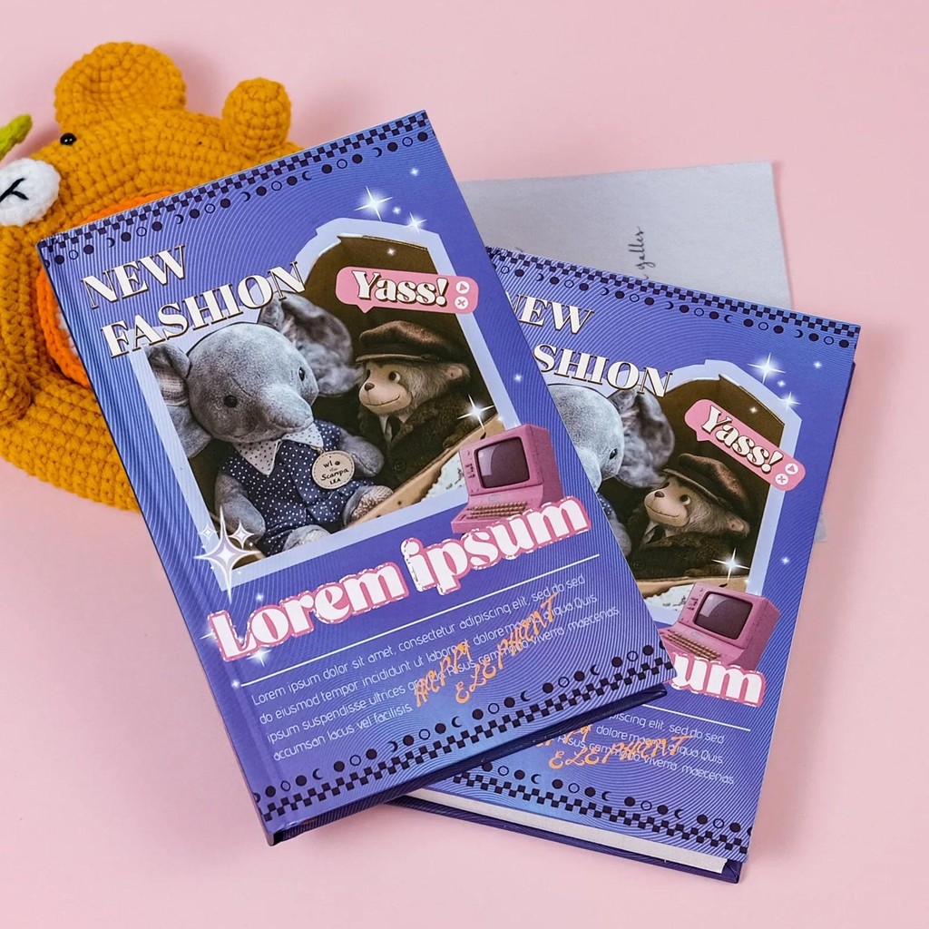 

High Aesthetic Value Hard Cover Monkey Elephant Doll Notebook Student Record Book Cross-Border Bestseller Office Culture Educati