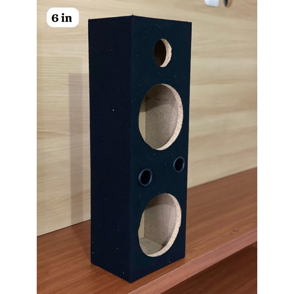 Box Speaker Dobel+Tw 6" in inches inci bok spiker double Woofer Tweeter Audio sound bass treble