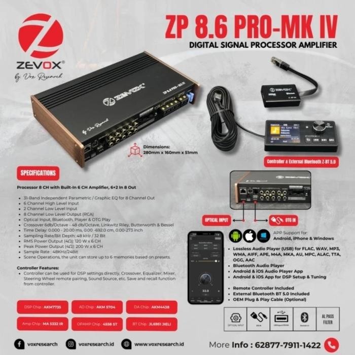 Processor Dsp Zevox ZP 8.6 PRO MK IV /dsp vox 8.6 pro mk4 GARANSI RESMI
