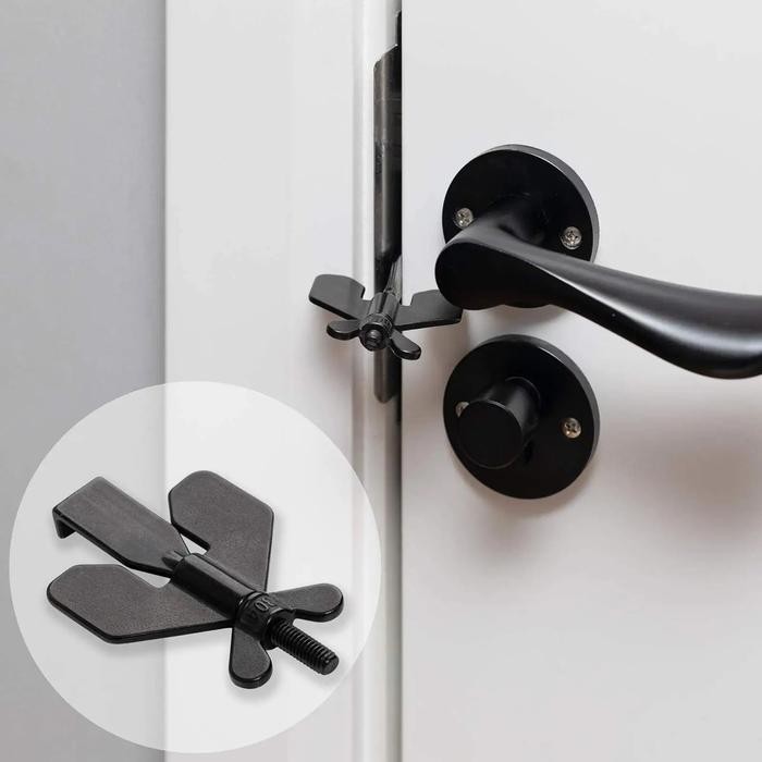 

Kunci Pintu Portable Door Lock Safety Travel Hotel Anti Theft Stopper