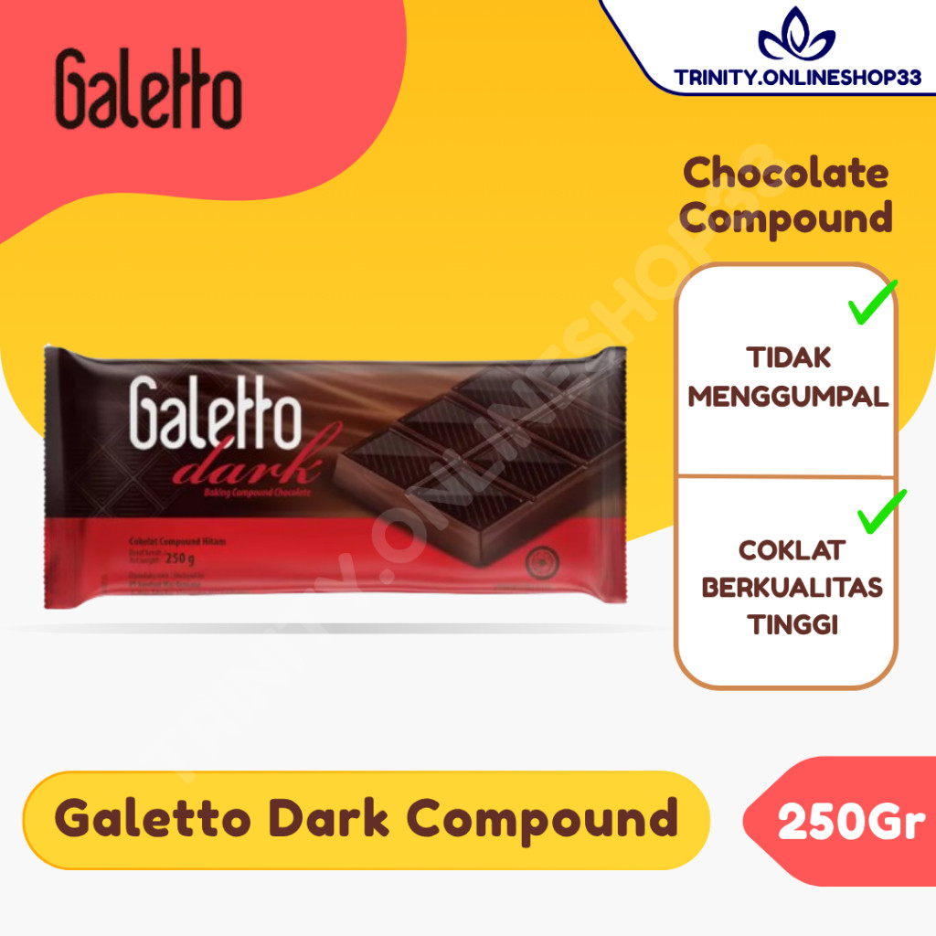 

New Coklat Batangan / Coklat Compound GALETTO DARK 250grPremium