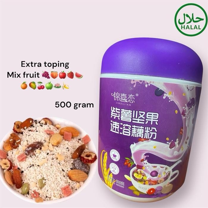 

Oufen bubuk sereal akar teratai 500 gram oatmeal Nutriflakes Asam cereal