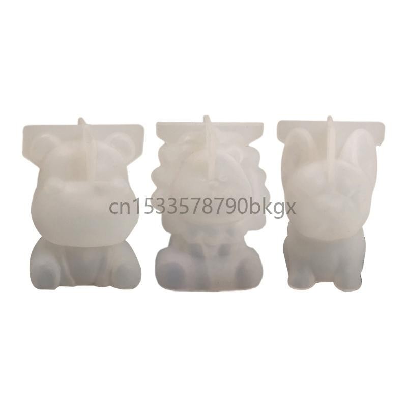 

3D Lion Dog Hippo Ornament Silicone Mold Resin Mold for DIY Craft Jewelry Tool J78E