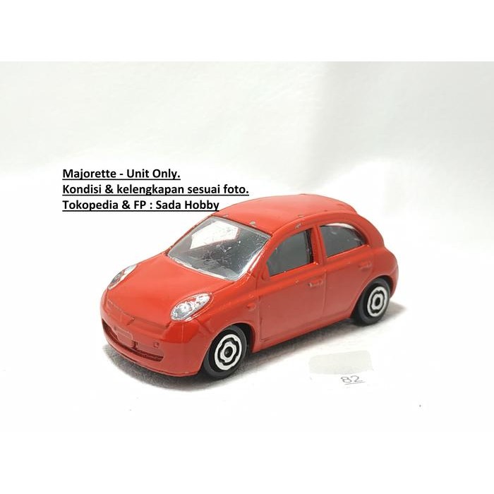 TS08 Diecast Majorette Nissan Micra Nissan March Merah Unit Only 2ND