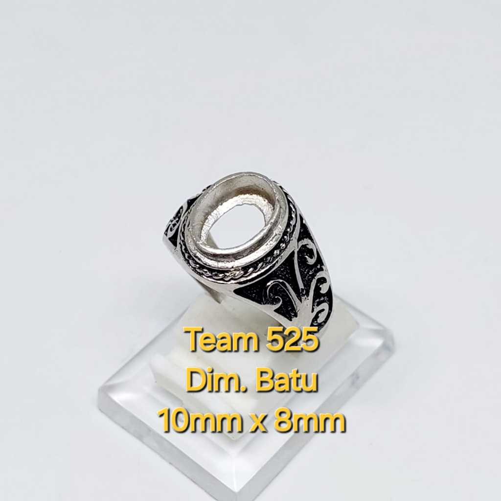 Ring emban alpaka super dim 10x8 tanam ukir ukiran bali pengikat ring cincin batu akik eceran kodian