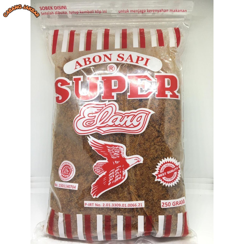 

Abon Sapi Asli Super Cap ELANG 250g Asli Boyolali - Abon Sapi Super Cap Elang Spesial Semarang