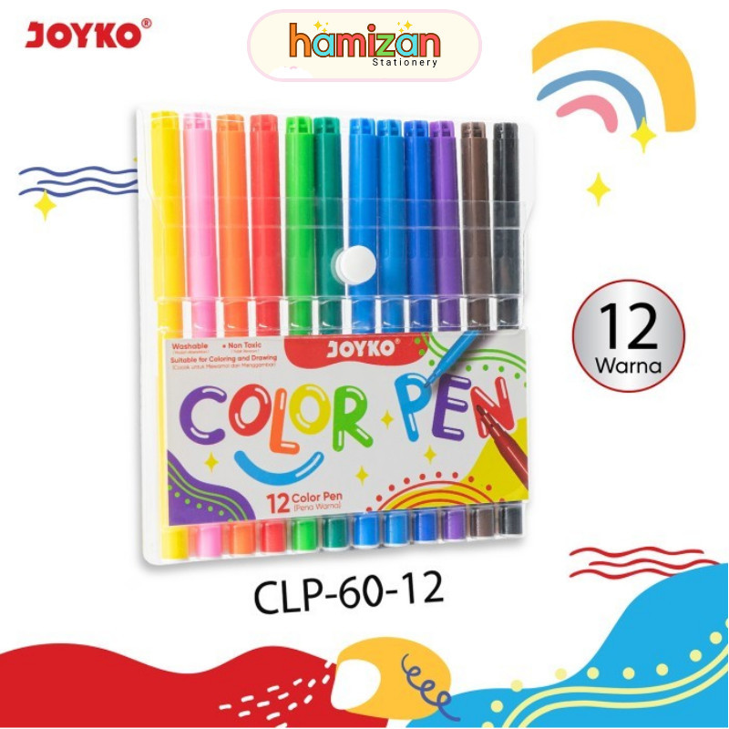 

Joyko Color Pen CLP-60-12 / Pulpen Pena SET 12 Warna Murah Berkualitas