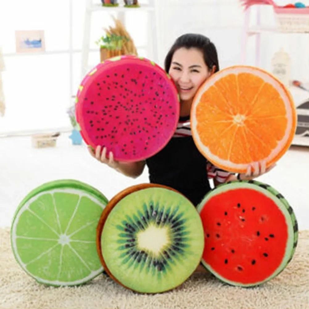 

33cm Kawaii Fruit Seat Cushion Plush= Sofa Bedroom Living= Room Throw Pillow 2024 New Home Decorations Soft Office Seat Pillow