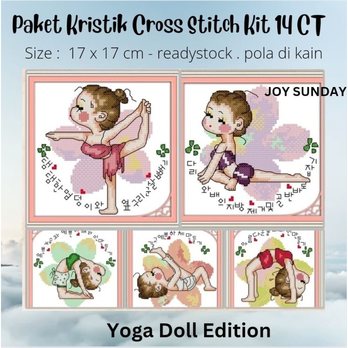 

BIG SALE -Paket Kristik Sulam DIY Cross Stitch Jahit - Tea Cup Series - random