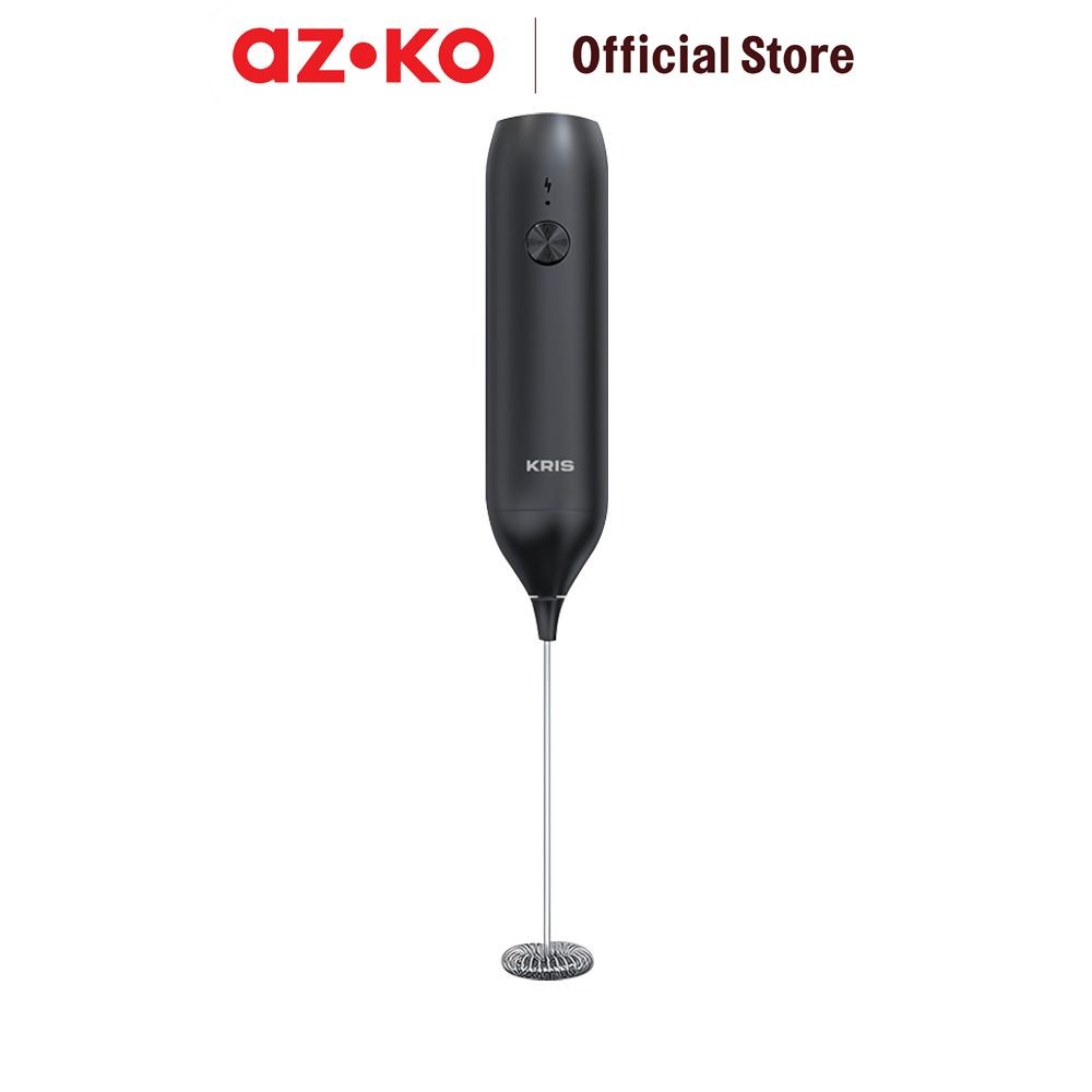 AZKO Kris Milk Frother Handheld 500 Mah - Hitam Pembuih Susu Pengaduk Kopi Cokelat Cappucino Alat Pe