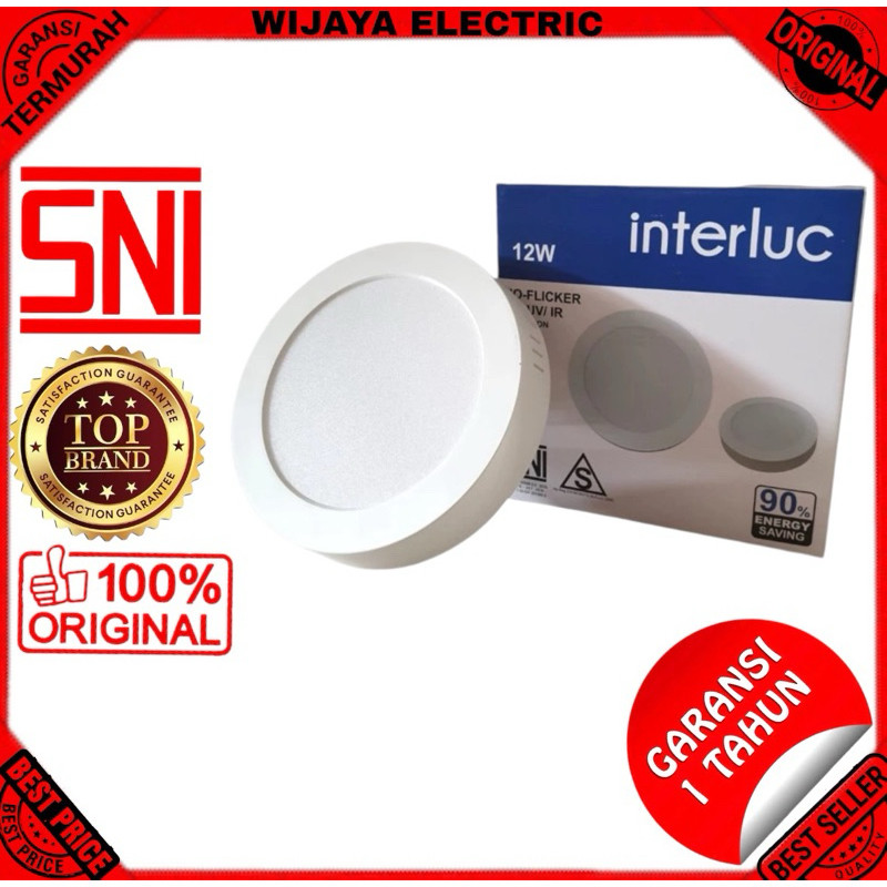 Interluc lampu Downlight Led  24 watt OB Outbow Tempel plafon putih / kuning