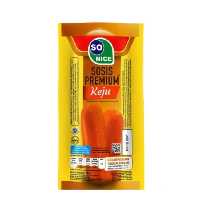 

So Nice Sosis Siap Makan Premium Keju 60G