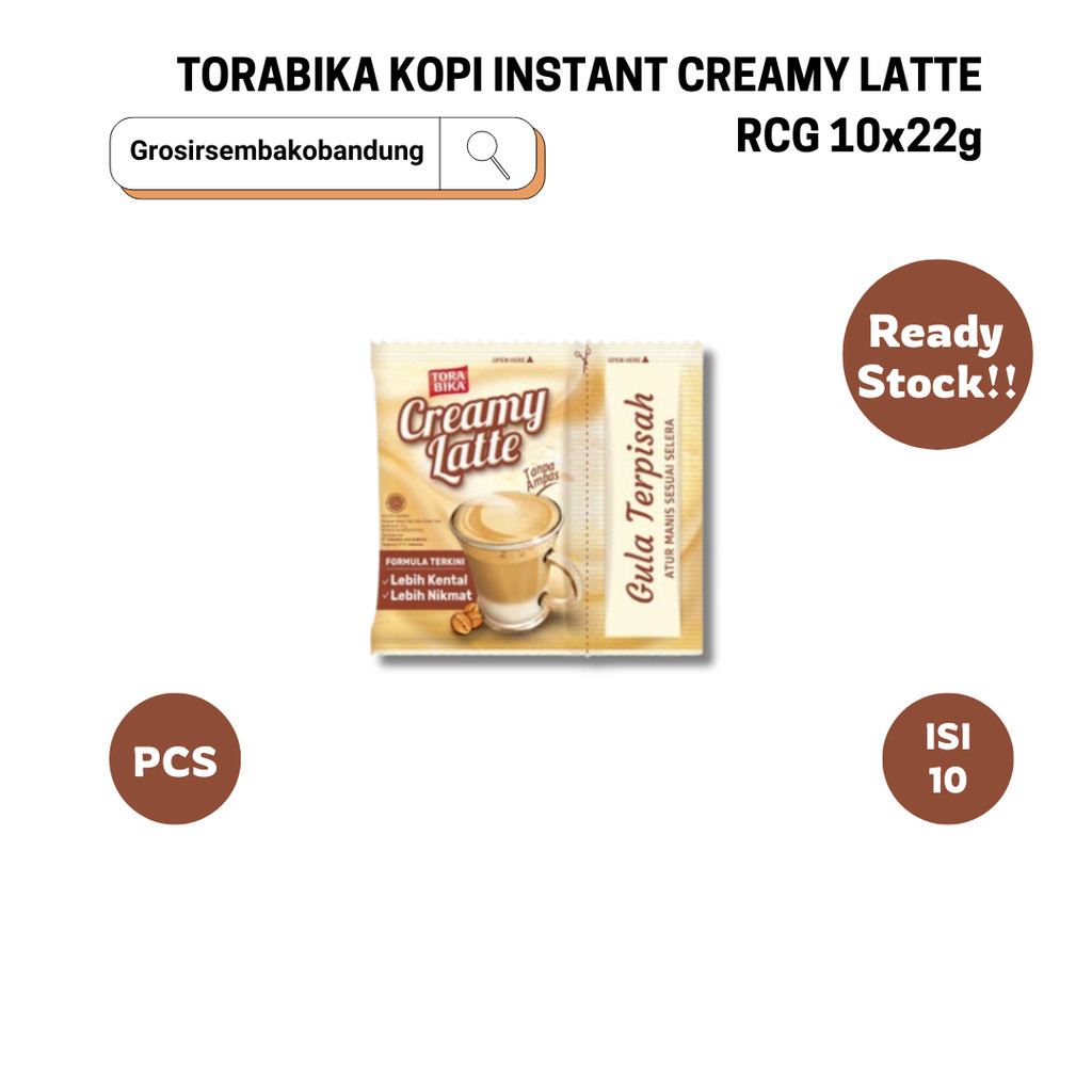 

TORABIKA KOPI INSTANT CREAMY LATTE RCG 10x22g - 1 RCG - Kota Bandung