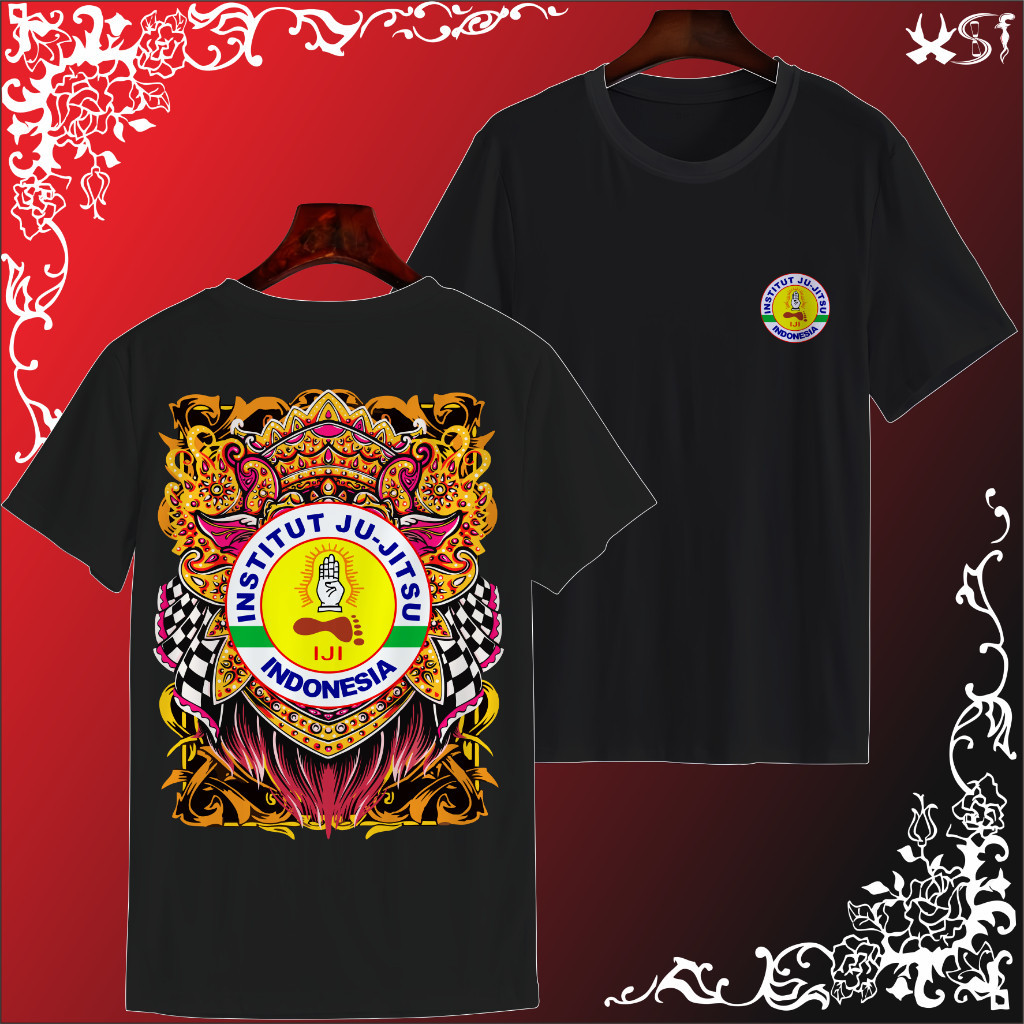 KAOS JUJITSU A1, T-shirt Beladiri INSTITUT JU-JITSU PREMIUM , Kaos IJI Institut Jiu-Jitsu Indonesia