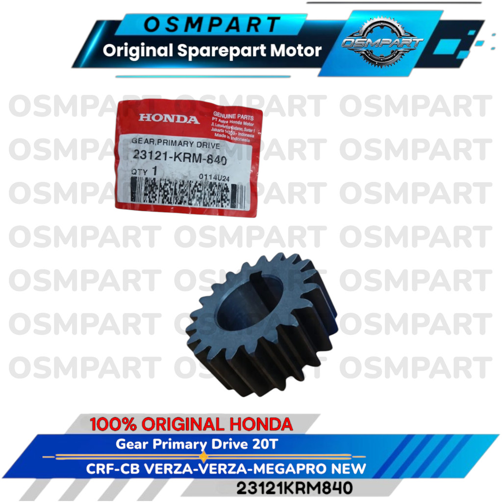 GEAR GIGI PRIMER KOPLING KLOS KECIL CRF MEGA PRO VERZA 20T 20 T  HONDA 23121KRM840 ORIGINAL