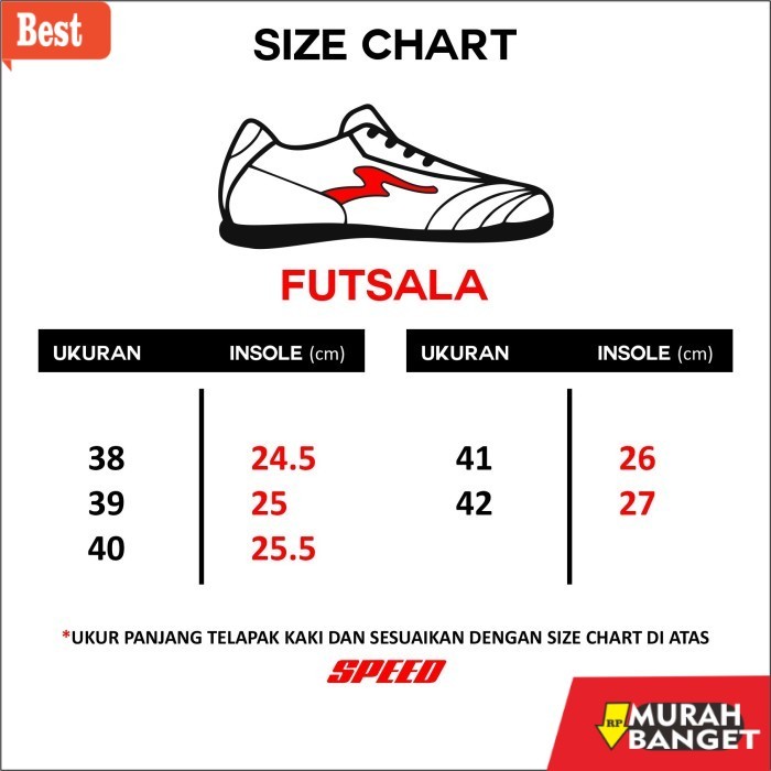 rekomendasi sepatu futsal Speed - Futsal Colonel - Hitam Putih - Sepatu Futsal - Hitam Putih, 41