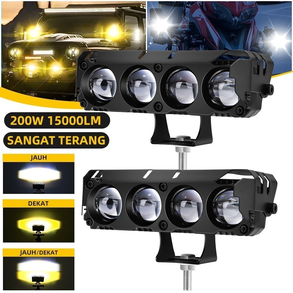 RB1 FREE SAKLAR12V / 24V Lampu Sorot Tembak Devil Eye Super Terang Mobil Lampu LED Tembak Sorot D3