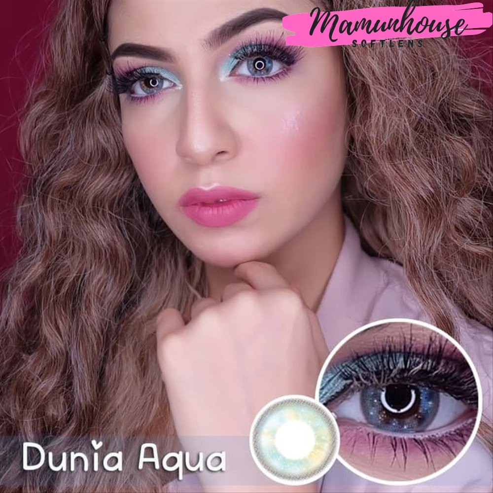 Softlens EOS Dunia (1PC/SEBELAH) Aqua Orange Violet Minus Murah Original Korea Soft Lens Mata Sofle 