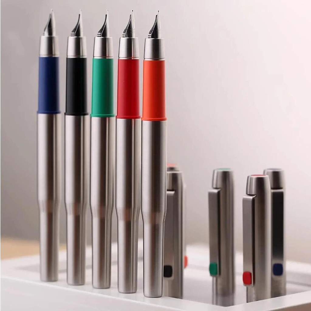 

MAJOHN B25 Fountain Pen Stainless Steel Imported F nib Ink Absorber Dual purpose Design Office Stationery Supplies