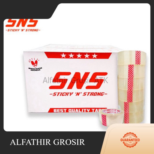 

[ 1 KARTON ] LAKBAN BENING 72 YARD x 45 MM SNS ISI 72 PCS