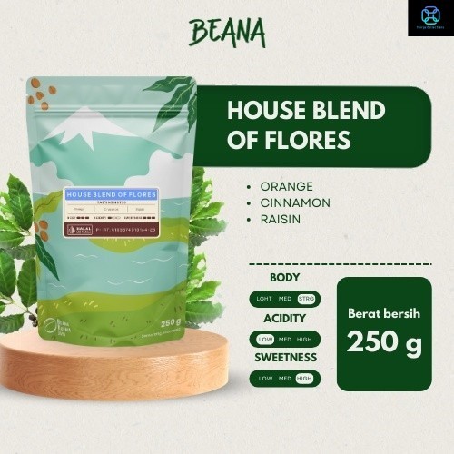 

House Blend of Flores Coffee Roasted Beans | Blend Kopi Robusta Arabica 250gr - Beana Roastery Semarang