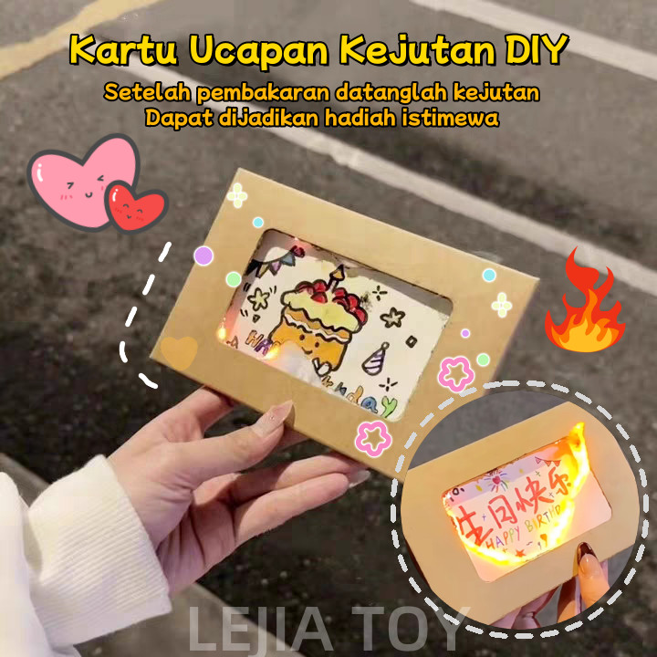 [COD]Kartu ucapan bakar DIY/kartu ucapan bakar kertas/hadiah Hari Valentine/hadiah ulang tahun/paket
