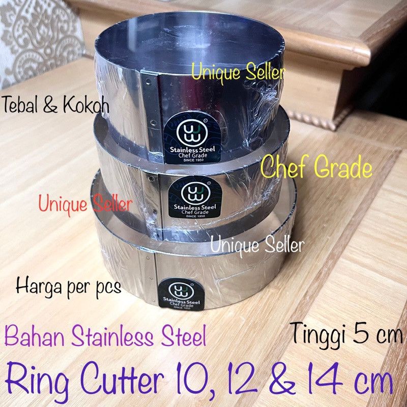 Cetakan Cromboloni Kromboloni 10cm 12cm 14cm Stainless Steel TEBAL Chef Grade Per Pcs / Ring Cutter 