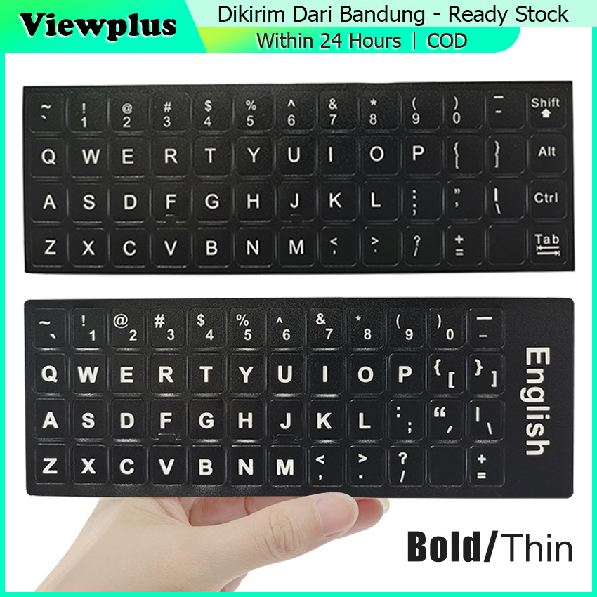 Sticker English Layout Stiker Keyboard Komputer Laptop Inggris PVC Matte Sticker Keyboard Pelindung
