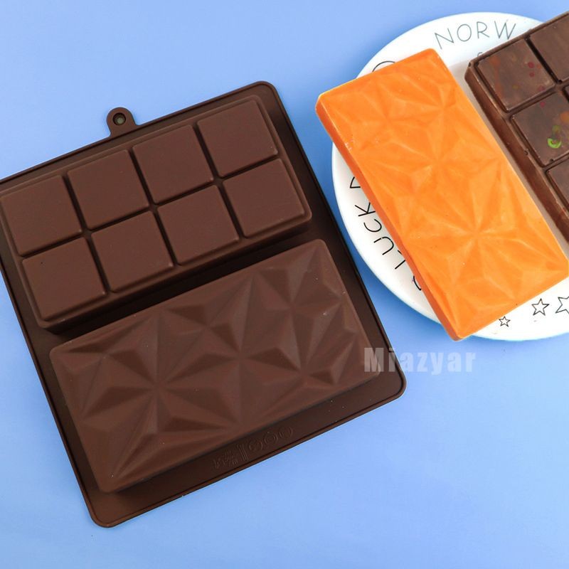 Cetakan Silikon Coklat Dubai Viral Persegi Panjang Besar Dalam 2 Motif , Silicone Mold Pistachio Kun