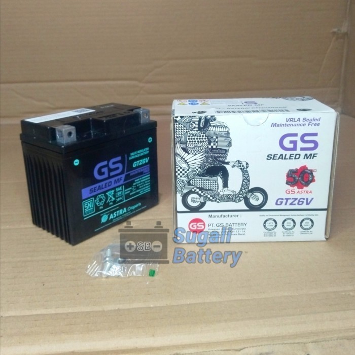 Aki Motor Suzuki GSX, Satria FU, Burgman 125, DR 150 GS ASTRA GTZ6V MF kering 12v 5Ah Astra Otoparts