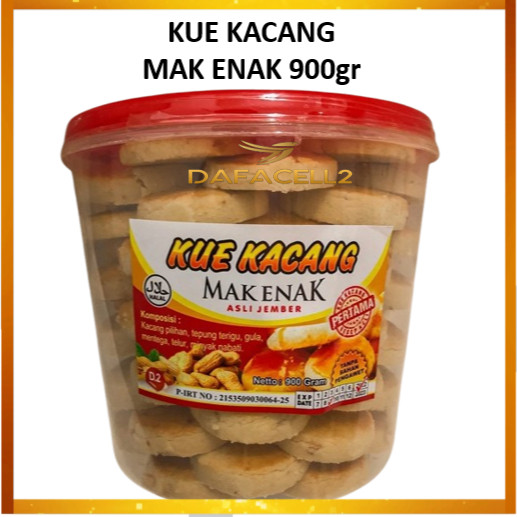 

Kue Kacang Mak Enak Kemasan Toples 900 gram Rasa Lezat Teman Ngopi