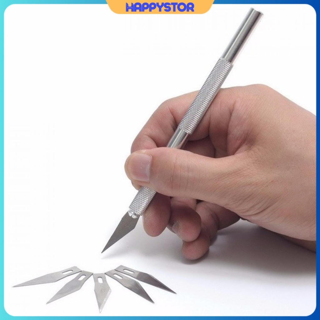 

KNIFEZER Pisau Ukir Seni Hobby Crafting Art Knife Aluminium Handle - WL-9309