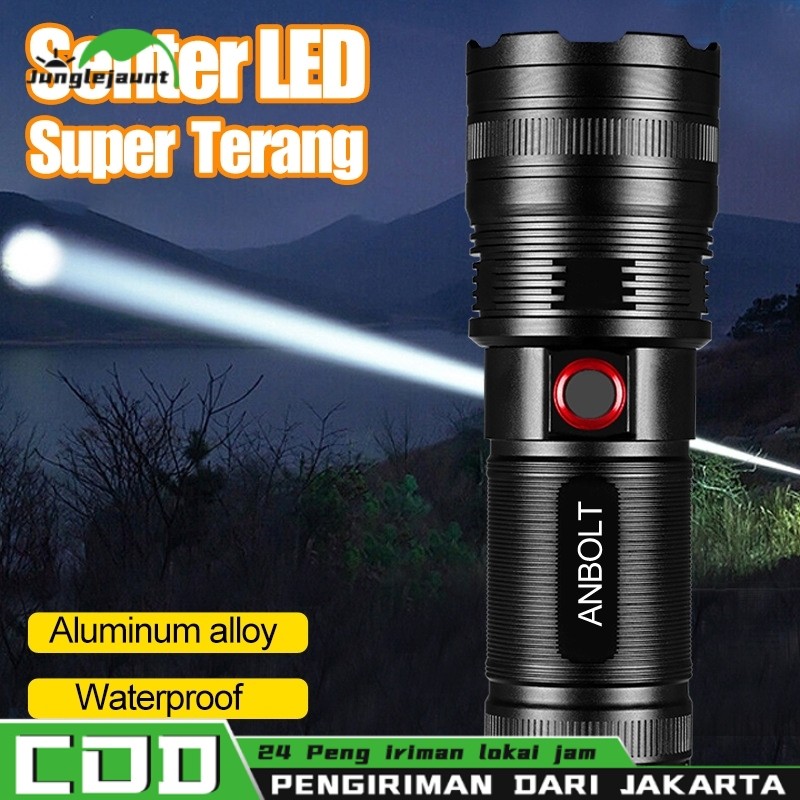 G35 Senter LED Super Terang Tahan Lama 100000 Lumens Senter Tahan Air 5 Light Mode Senter Zoom Type 