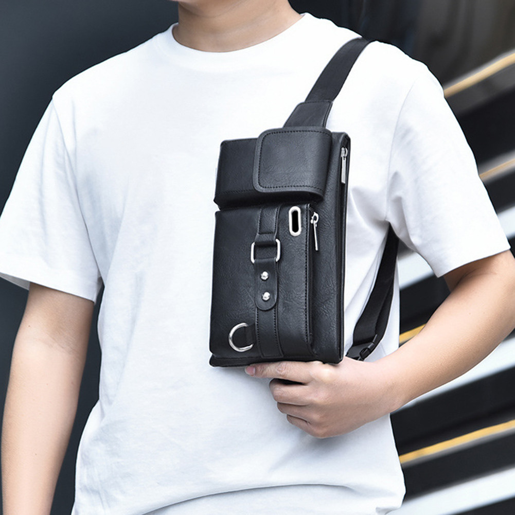 1PC Tas Selempang Pria Free Dompet Tas Ravens Waistbag Anti Air Tas Pria Waist Bag Tas Waterproof Ba