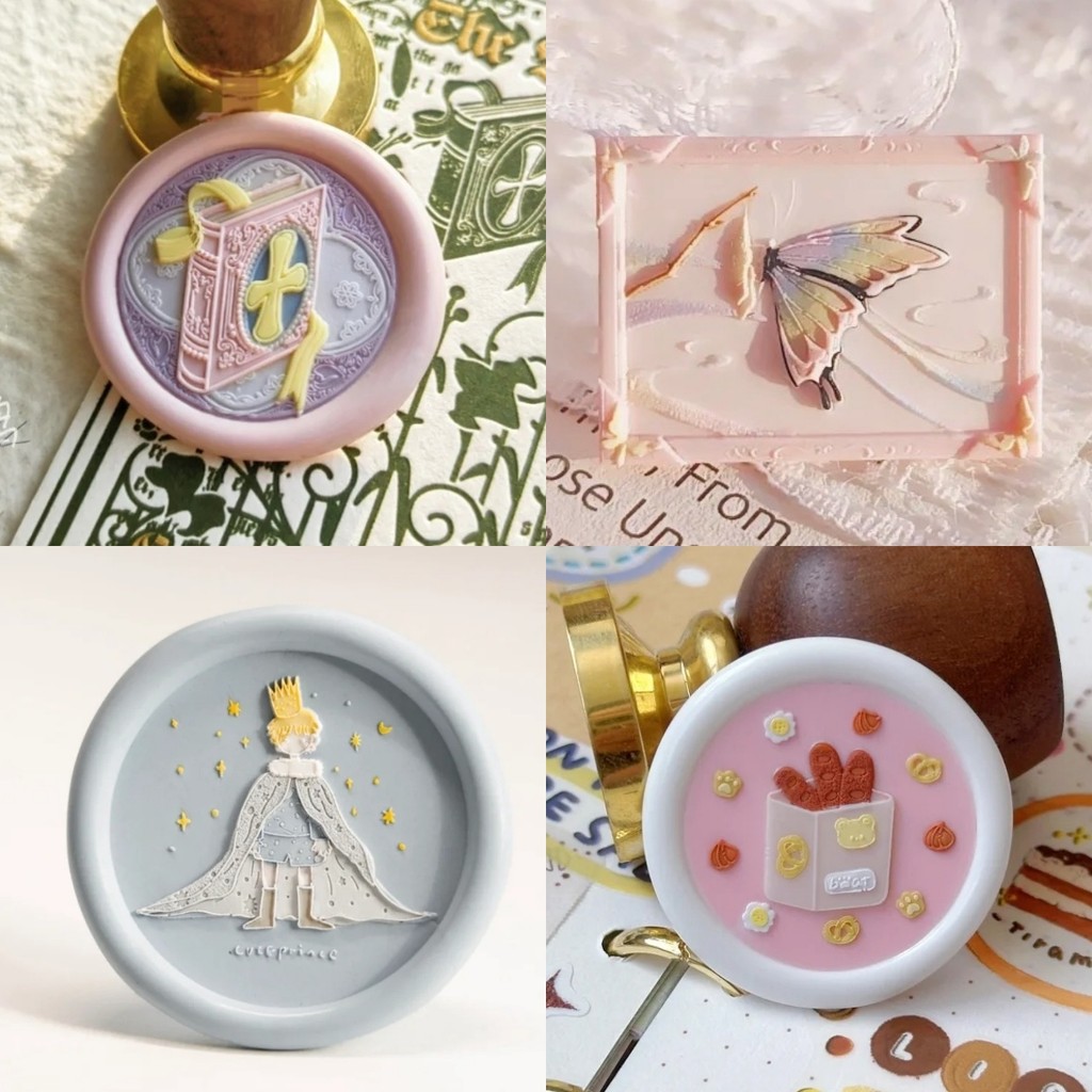 

Fire Seal Cute Creative Stamp Seal Head Sculptured Ice Cream Butterfly Rabbit Copperhead Envelope Seal Christmas Gift Card Stamp