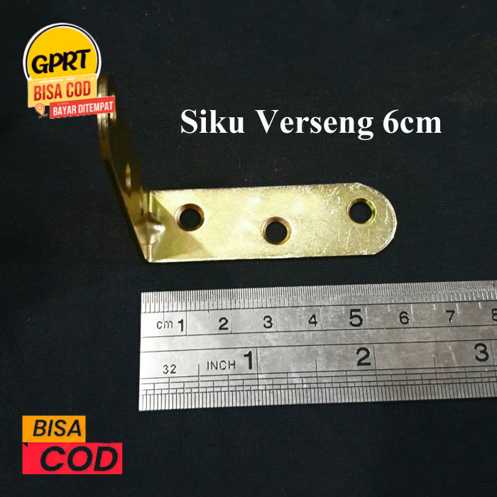 GPRT Siku Verseng 6cm + Sekrup Plat Siku L Besi Siku Rak Verseng