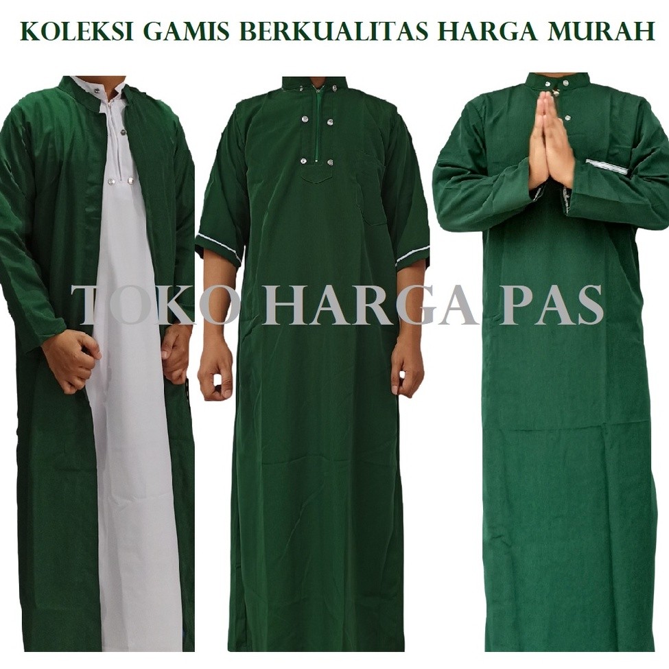 [HOT NEW] Gamis Pria Hijau - Jubah Pria Hijau - Gamis Shalat Pria
