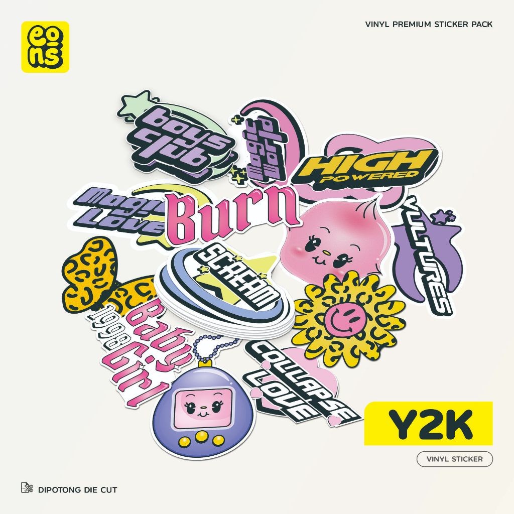 

Sticker Y2K Vinyl Waterproof Doff - Stiker Laptop Diary Notebook Journal Koper Tumbler - 88Store